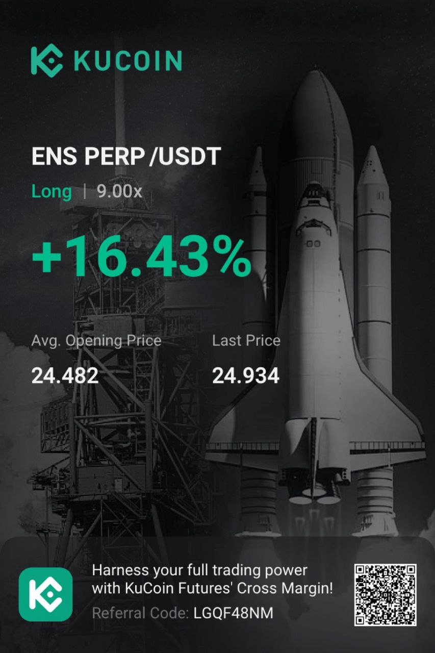 ENS Long +16.43% profit on KuCoin